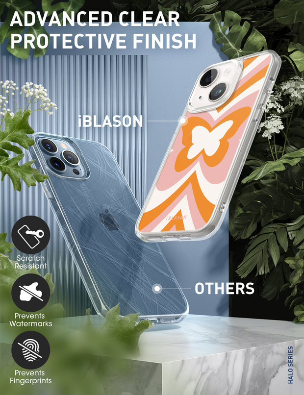 iPhone 14 Plus Halo MagSafe Cute Phone Case - Retro Butterfly
