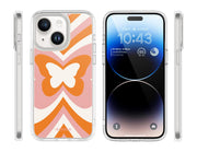 iPhone 14 Plus Halo MagSafe Cute Phone Case - Retro Butterfly