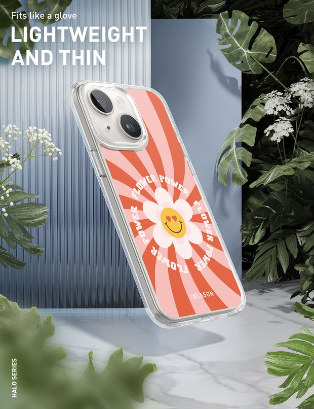 iPhone 14 Plus Halo MagSafe Cute Phone Case - Retro Flower Power