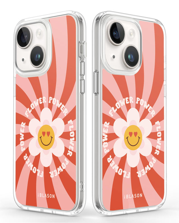 iPhone 14 Plus Halo MagSafe Cute Phone Case - Retro Flower Power