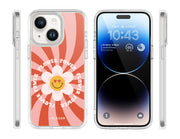 iPhone 14 Plus Halo MagSafe Cute Phone Case - Retro Flower Power