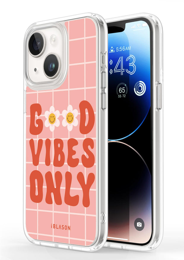 iPhone 14 Plus Halo MagSafe Cute Phone Case - Retro Good Vibes