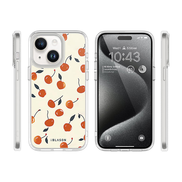 iPhone 14 Plus Halo MagSafe Cute Phone Case - Sweet Cherries