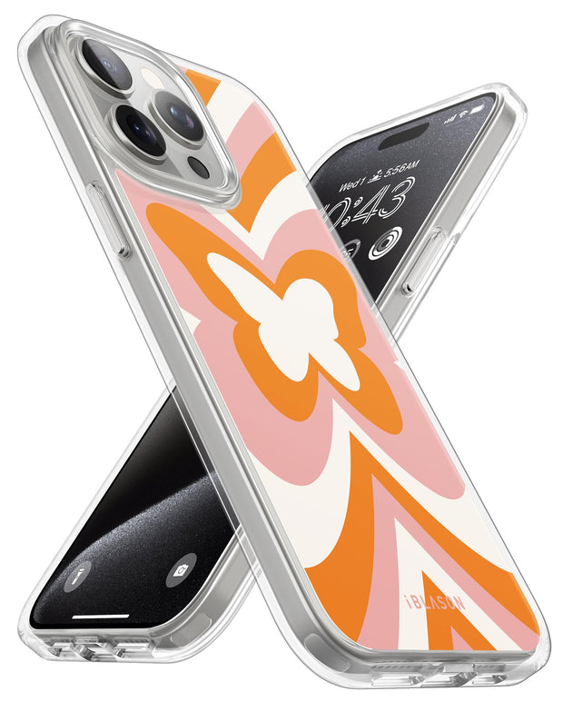 iPhone 14 Pro Halo MagSafe Cute Phone Case - Retro Butterfly