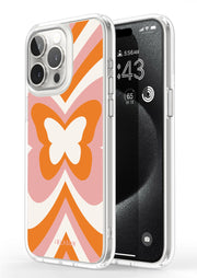 iPhone 14 Pro Halo MagSafe Cute Phone Case - Retro Butterfly