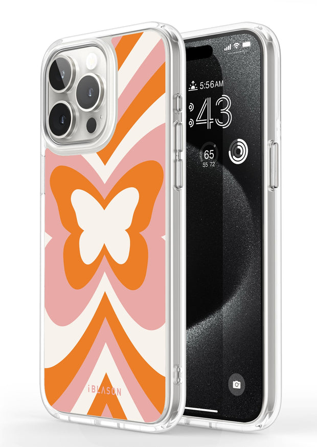 iPhone 14 Pro Halo MagSafe Cute Phone Case - Retro Butterfly