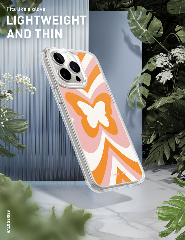 iPhone 14 Pro Halo MagSafe Cute Phone Case - Retro Butterfly