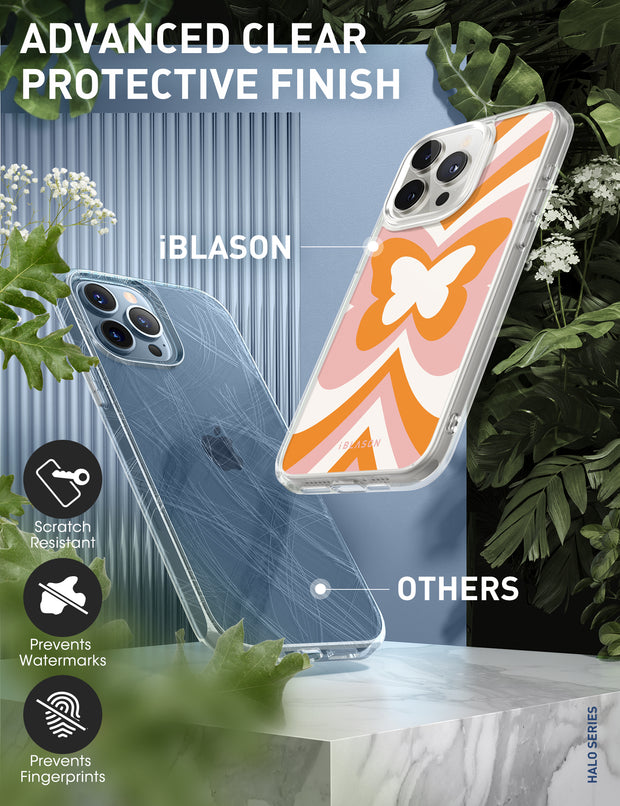 iPhone 14 Pro Halo MagSafe Cute Phone Case - Retro Butterfly