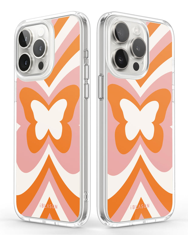 iPhone 14 Pro Halo MagSafe Cute Phone Case - Retro Butterfly