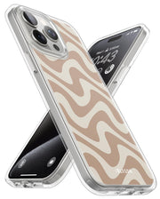 iPhone 14 Pro Max Halo MagSafe Cute Phone Case - Brown Retro Swirl