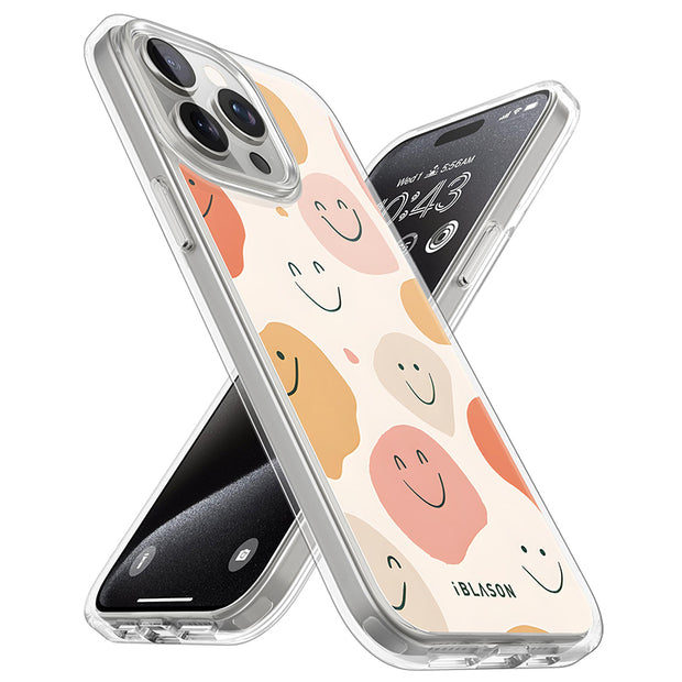 iPhone 14 Pro Max Halo MagSafe Cute Phone Case - Happy