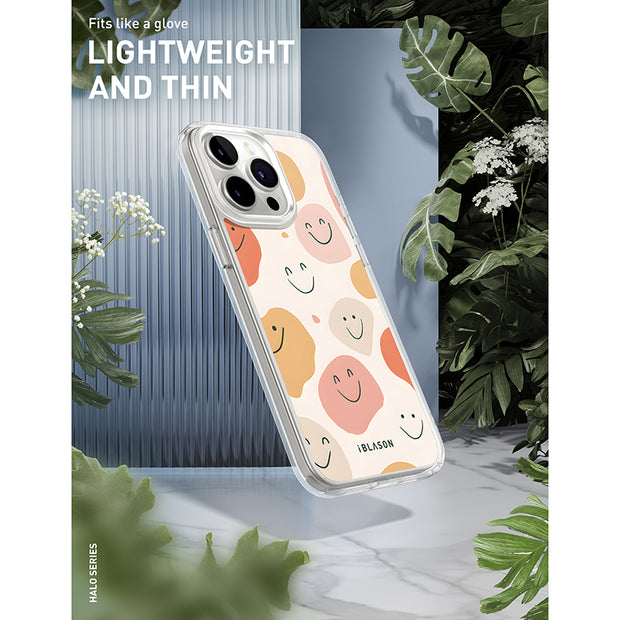 iPhone 14 Pro Max Halo MagSafe Cute Phone Case - Happy