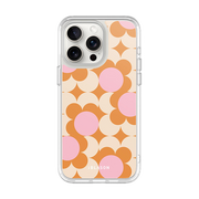 iPhone 14 Pro Max Halo MagSafe Cute Phone Case - Orange Retro Geometric
