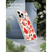 iPhone 14 Pro Max Halo MagSafe Cute Phone Case - Strawberries