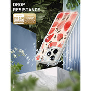 iPhone 14 Pro Max Halo MagSafe Cute Phone Case - Strawberries