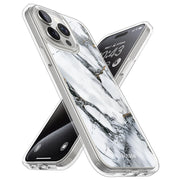 iPhone 15 Pro Max Halo MagSafe Cute Phone Case - White Marble