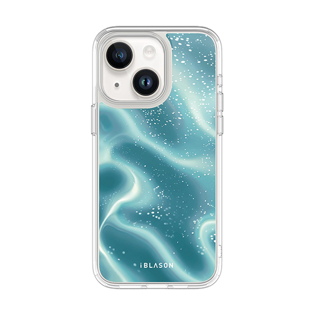 iPhone 15 Halo MagSafe Cute Phone Case - Blue Retro Waves