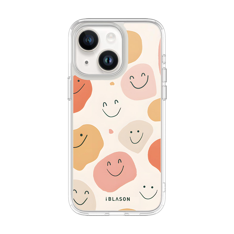 iPhone 15 Halo MagSafe Cute Phone Case - Happy iPhone 15 Halo MagSafe Cute Phone Case - Happy
