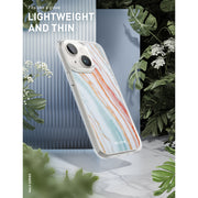 iPhone 15 Halo MagSafe Cute Phone Case - Marble Rainbow