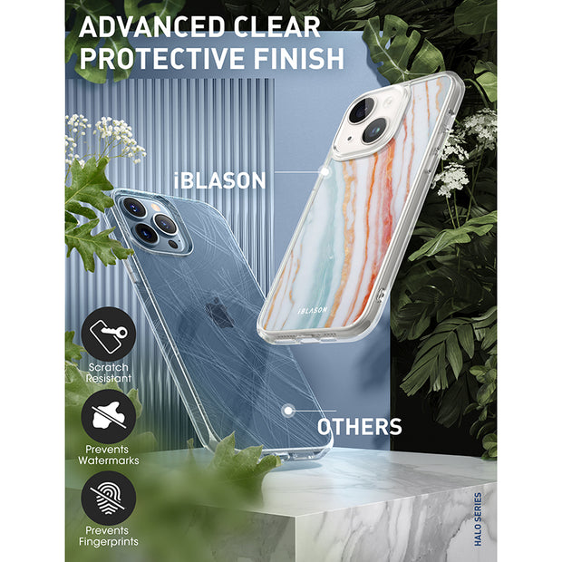 iPhone 15 Halo MagSafe Cute Phone Case - Marble Rainbow