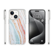 iPhone 15 Halo MagSafe Cute Phone Case - Marble Rainbow