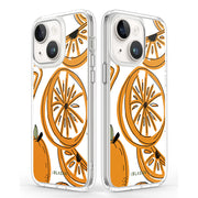 iPhone 15 Halo MagSafe Cute Phone Case - Oranges