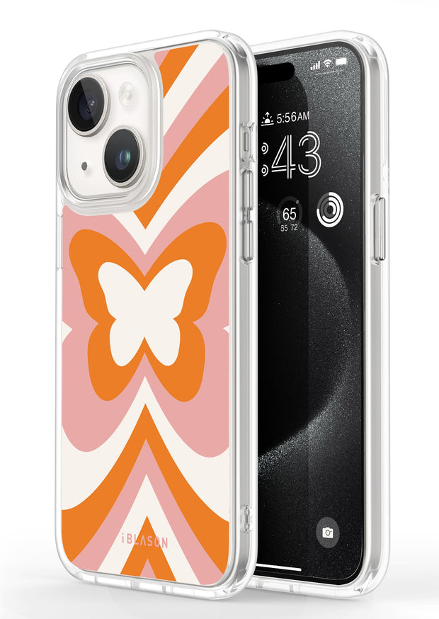 iPhone 15 Halo MagSafe Cute Phone Case - Retro Butterfly