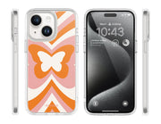 iPhone 15 Halo MagSafe Cute Phone Case - Retro Butterfly