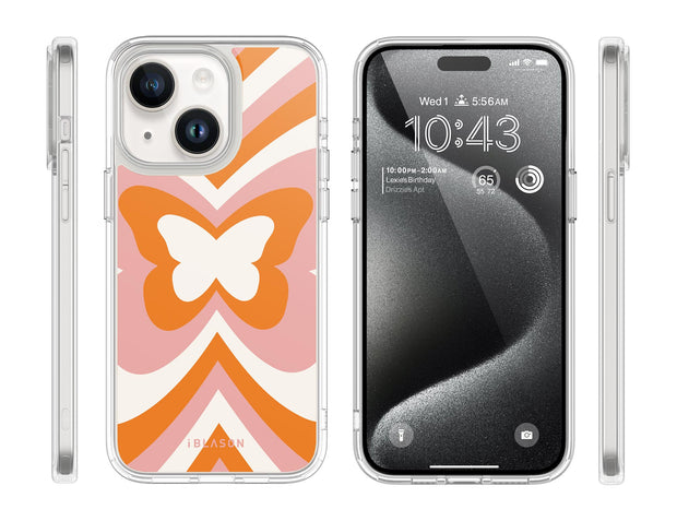 iPhone 15 Halo MagSafe Cute Phone Case - Retro Butterfly