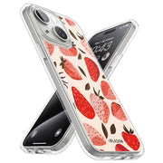 iPhone 15 Halo MagSafe Cute Phone Case - Strawberries