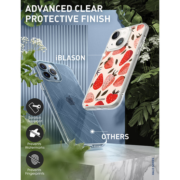 iPhone 15 Halo MagSafe Cute Phone Case - Strawberries