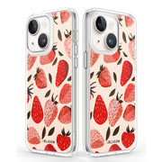 iPhone 15 Halo MagSafe Cute Phone Case - Strawberries