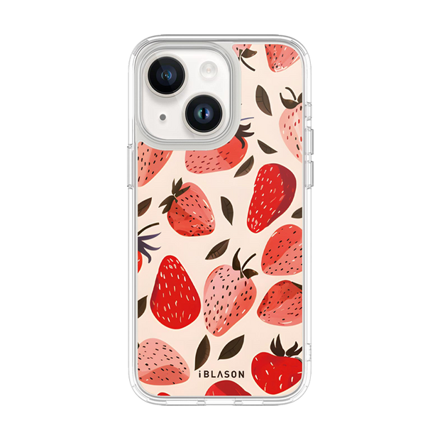 iPhone 15 Halo MagSafe Cute Phone Case - Strawberries