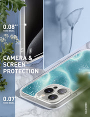 iPhone 15 Pro Halo MagSafe Cute Phone Case - Blue Retro Waves
