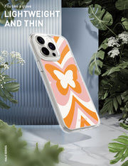 iPhone 15 Pro Halo MagSafe Cute Phone Case - Retro Butterfly