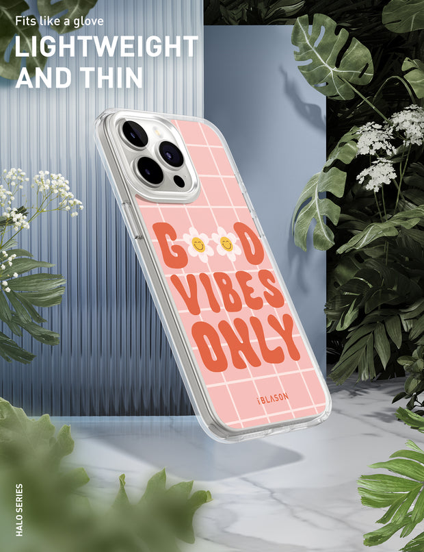 iPhone 15 Pro Halo MagSafe Cute Phone Case - Retro Good Vibes