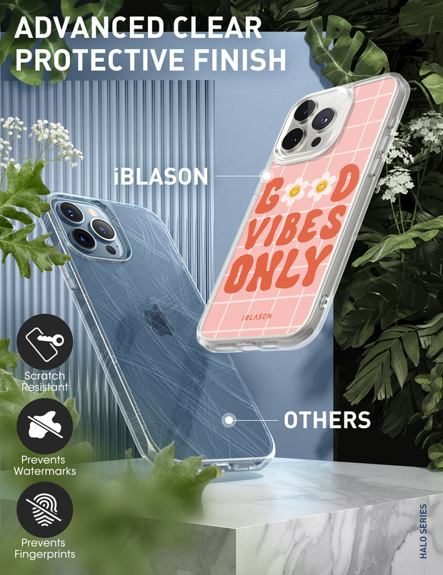 iPhone 15 Pro Halo MagSafe Cute Phone Case - Retro Good Vibes