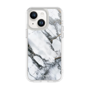 iPhone 15 Plus Halo MagSafe Cute Phone Case - White Marble