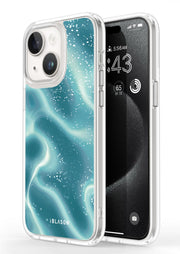 iPhone 15 Plus Halo MagSafe Cute Phone Case - Blue Retro Waves