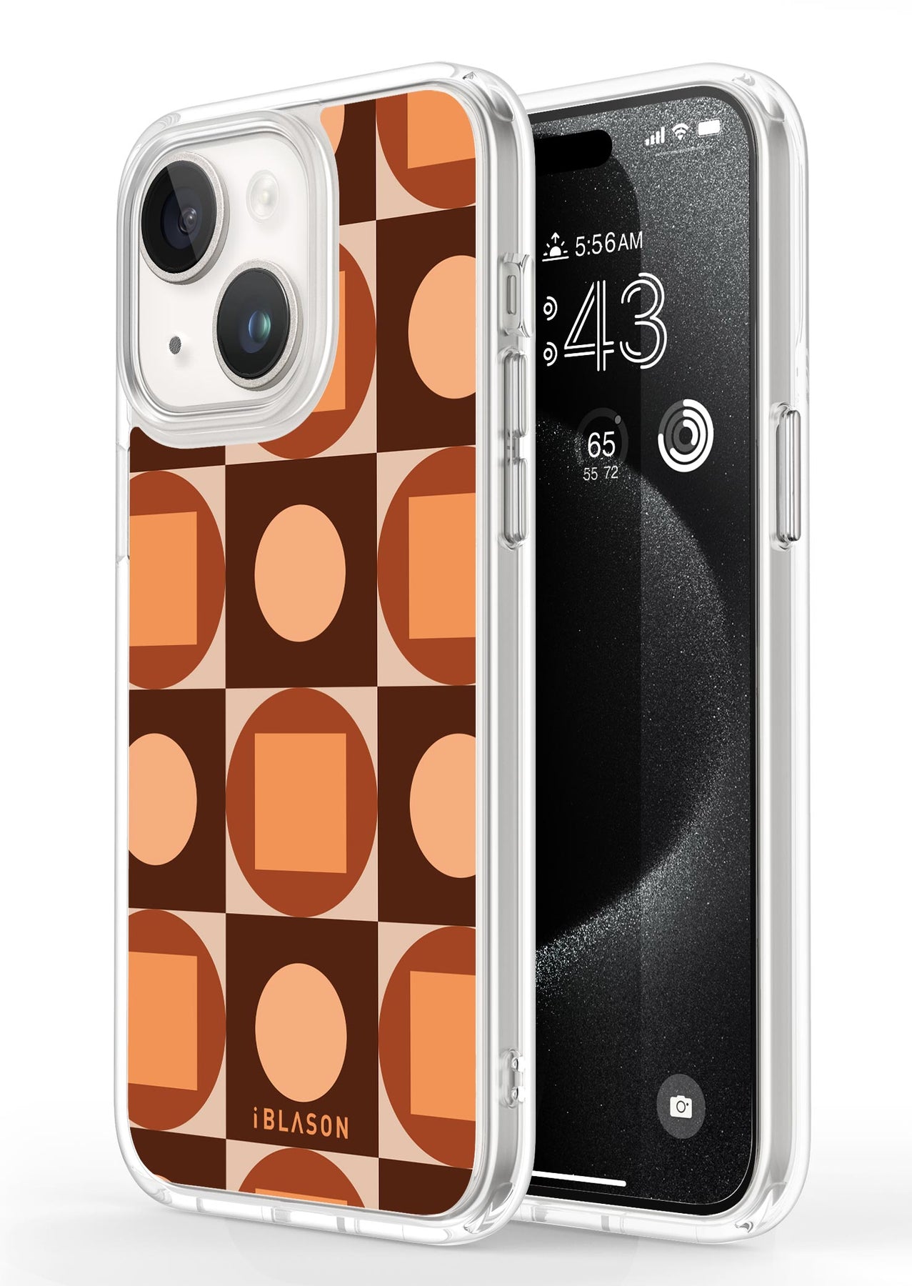 Halo MagSafe Cute Phone Case - Brown Retro Geometric