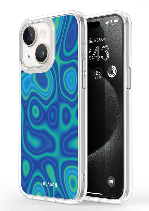 iPhone 15 Plus Halo MagSafe Cute Phone Case - Retro Heat