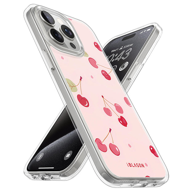 iPhone 15 Pro Max Halo MagSafe Cute Phone Case - Cherry on Top