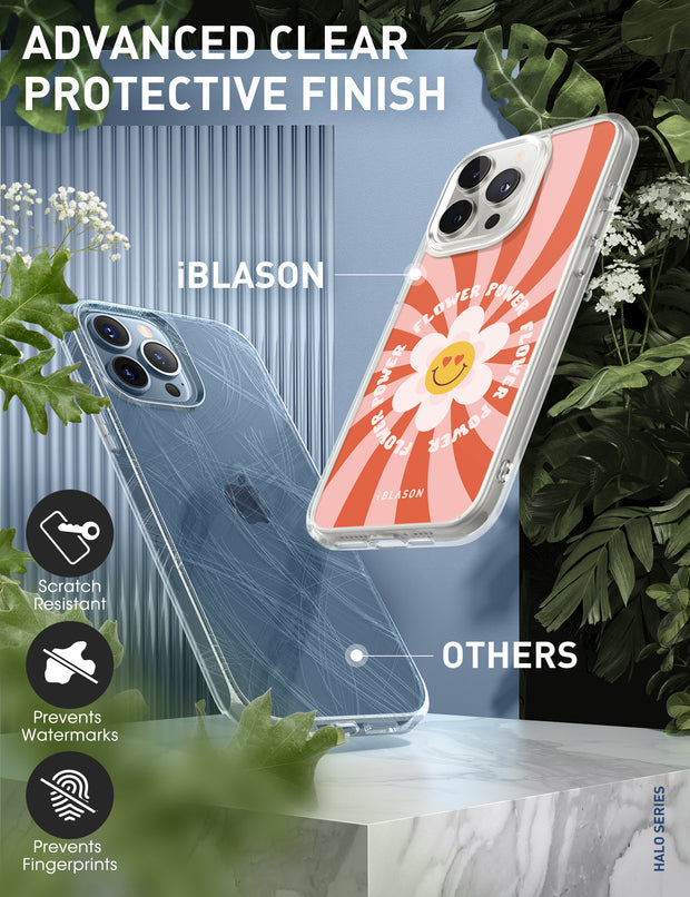 iPhone 15 Pro Max Halo MagSafe Cute Phone Case - Retro Flower Power