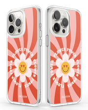 iPhone 15 Pro Max Halo MagSafe Cute Phone Case - Retro Flower Power