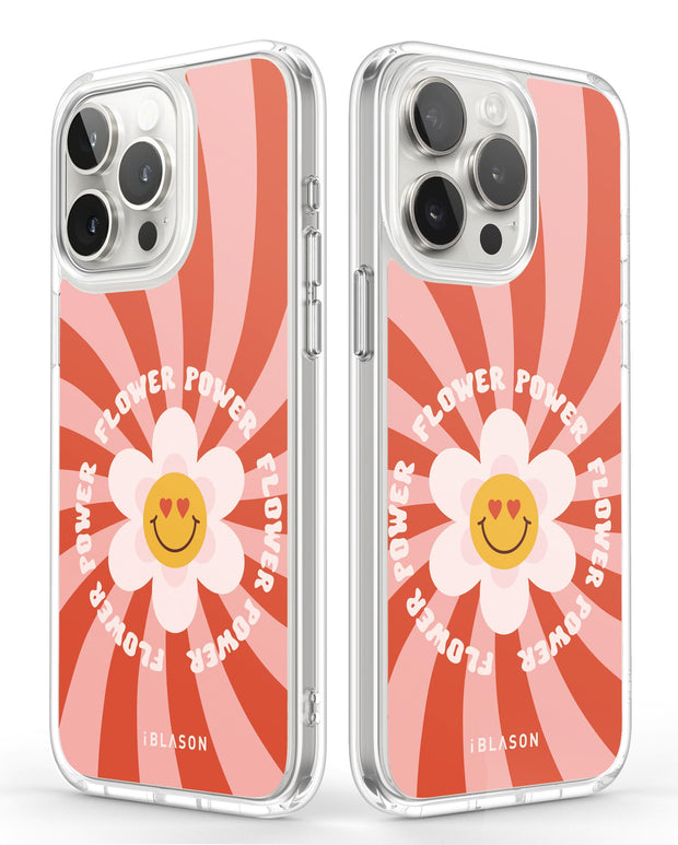 iPhone 15 Pro Max Halo MagSafe Cute Phone Case - Retro Flower Power