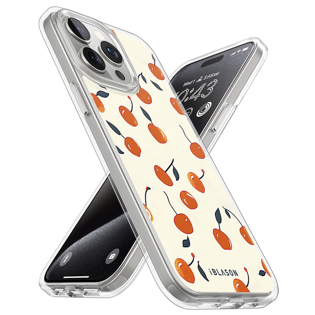 iPhone 15 Pro Max Halo MagSafe Cute Phone Case - Sweet Cherries