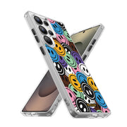 Galaxy S25 Ultra Halo MagSafe Cute Phone Case - Rainbow Smiles