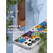 Galaxy S25 Ultra Halo MagSafe Cute Phone Case - Rainbow Smiles