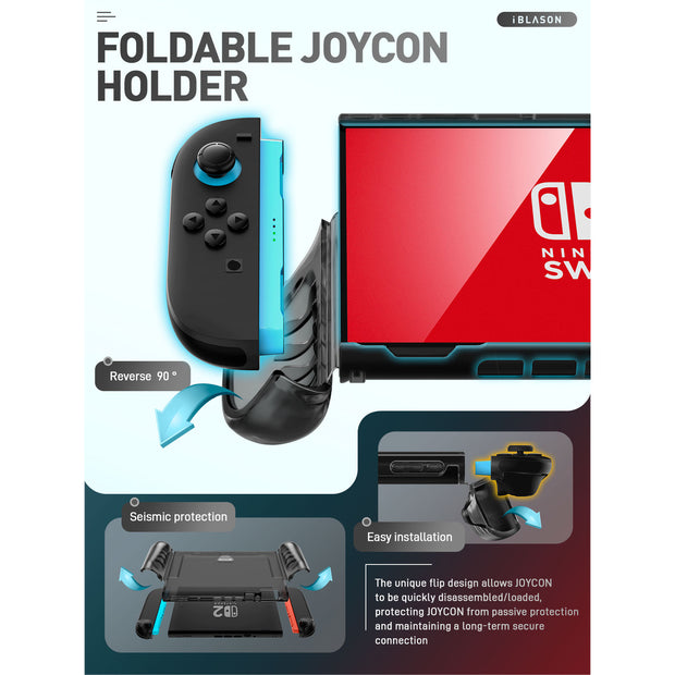 Nintendo Switch 2 Clear Case-Frost Black