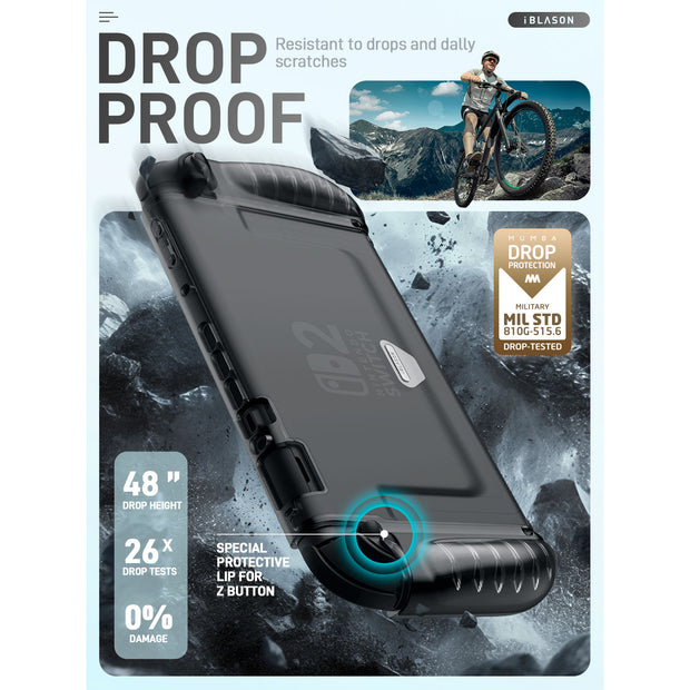 Nintendo Switch 2 Clear Case-Frost Black